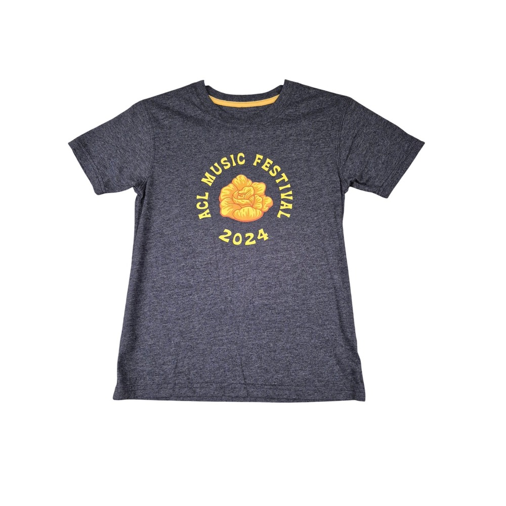 Howler Bros ACL Music Festival 2024 Rose Graphic T-Shirt Charcoal Gray Medium